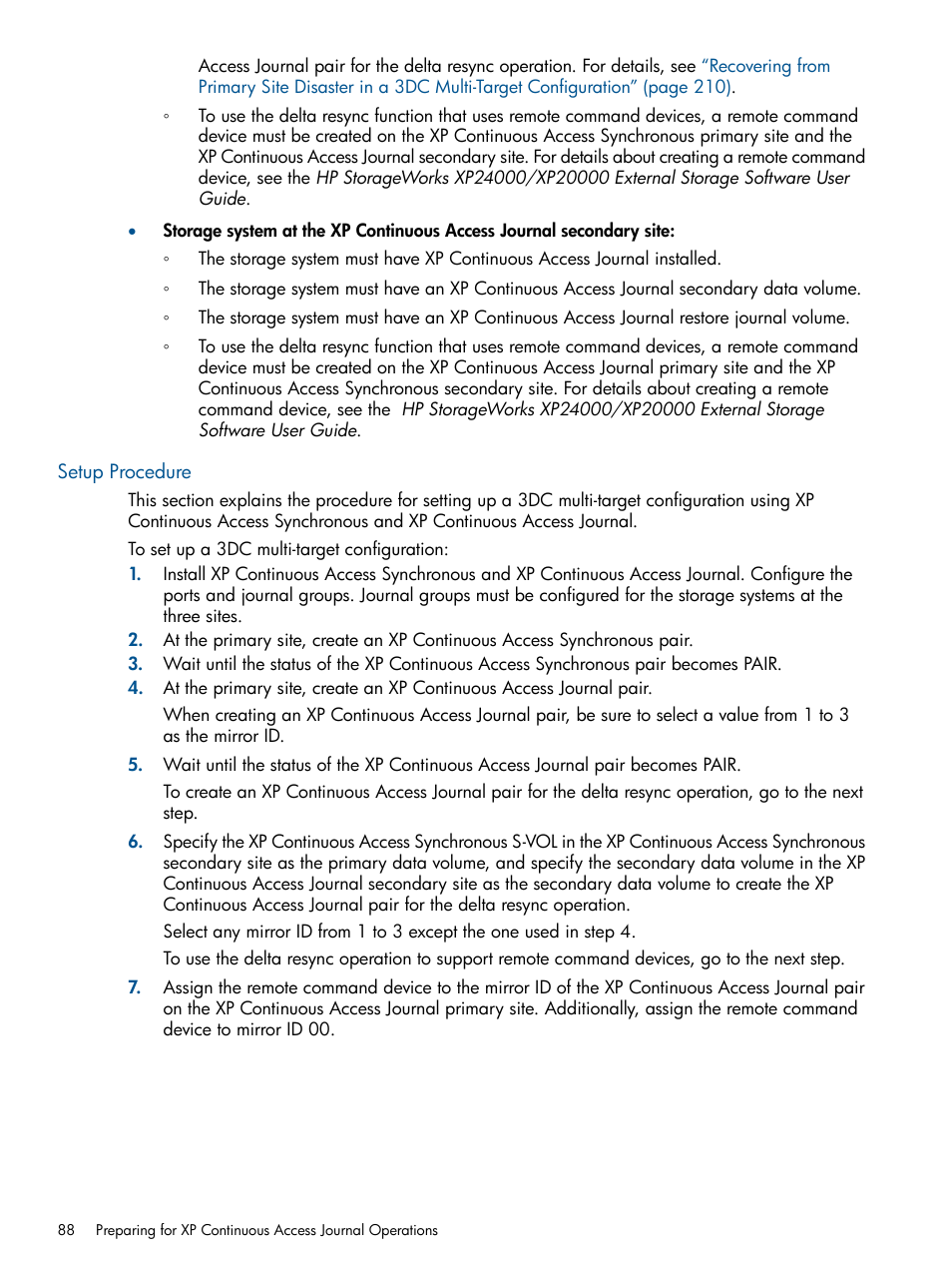 Setup procedure | HP StorageWorks XP Remote Web Console Software User Manual | Page 88 / 245