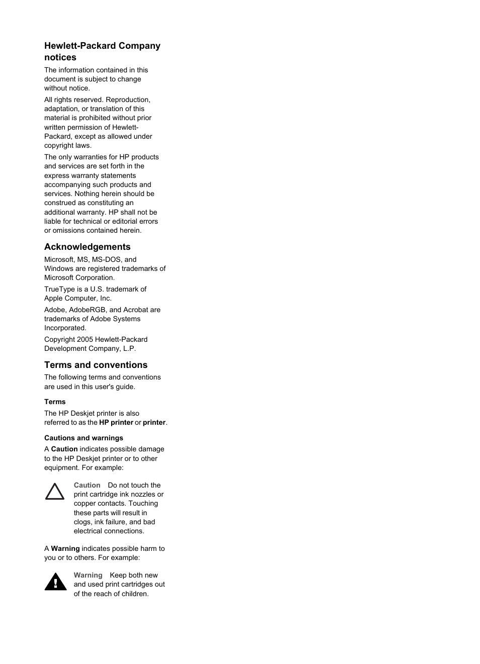 HP Deskjet 5943 Photo Printer User Manual | Page 2 / 102