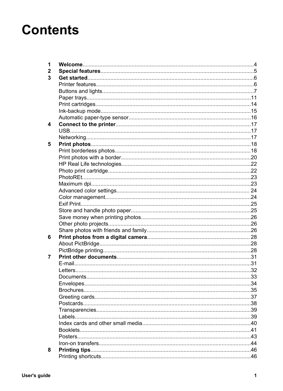 HP Deskjet 5943 Photo Printer User Manual | Page 3 / 102