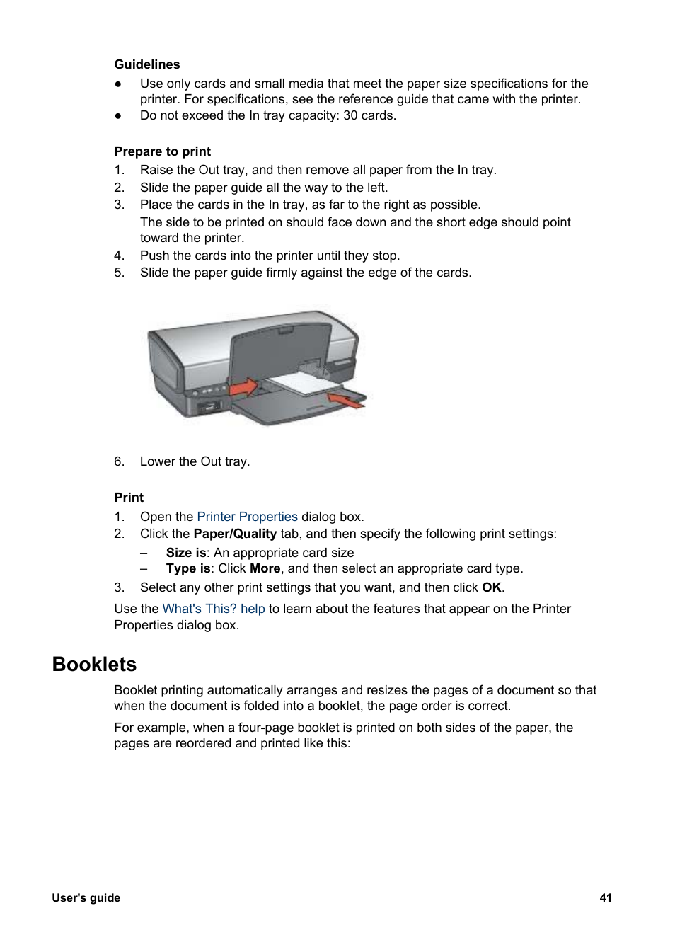 Booklets | HP Deskjet 5943 Photo Printer User Manual | Page 43 / 102