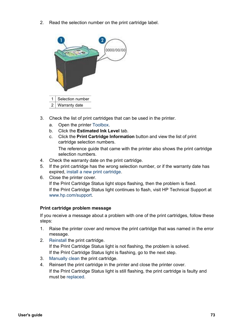 HP Deskjet 5943 Photo Printer User Manual | Page 75 / 102