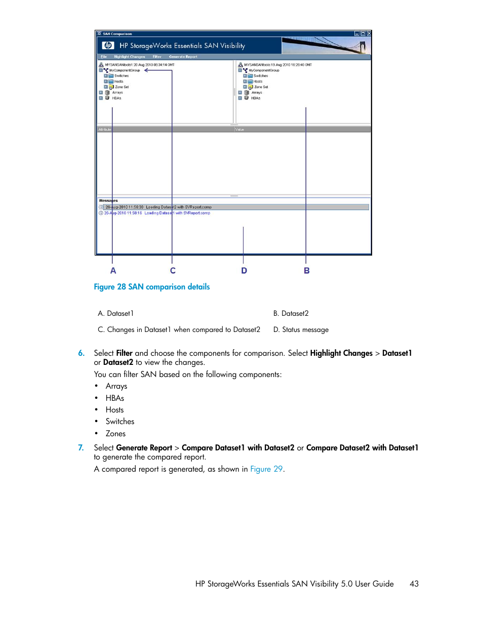 San comparison details | HP SAN User Manual | Page 43 / 58