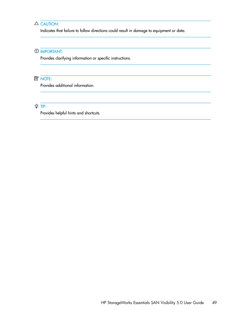 HP SAN User Manual | Page 49 / 58
