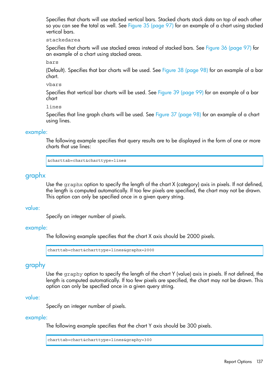 Example, Graphx, Value | Graphy, Value: example | HP 3PAR System Reporter Software User Manual | Page 137 / 239