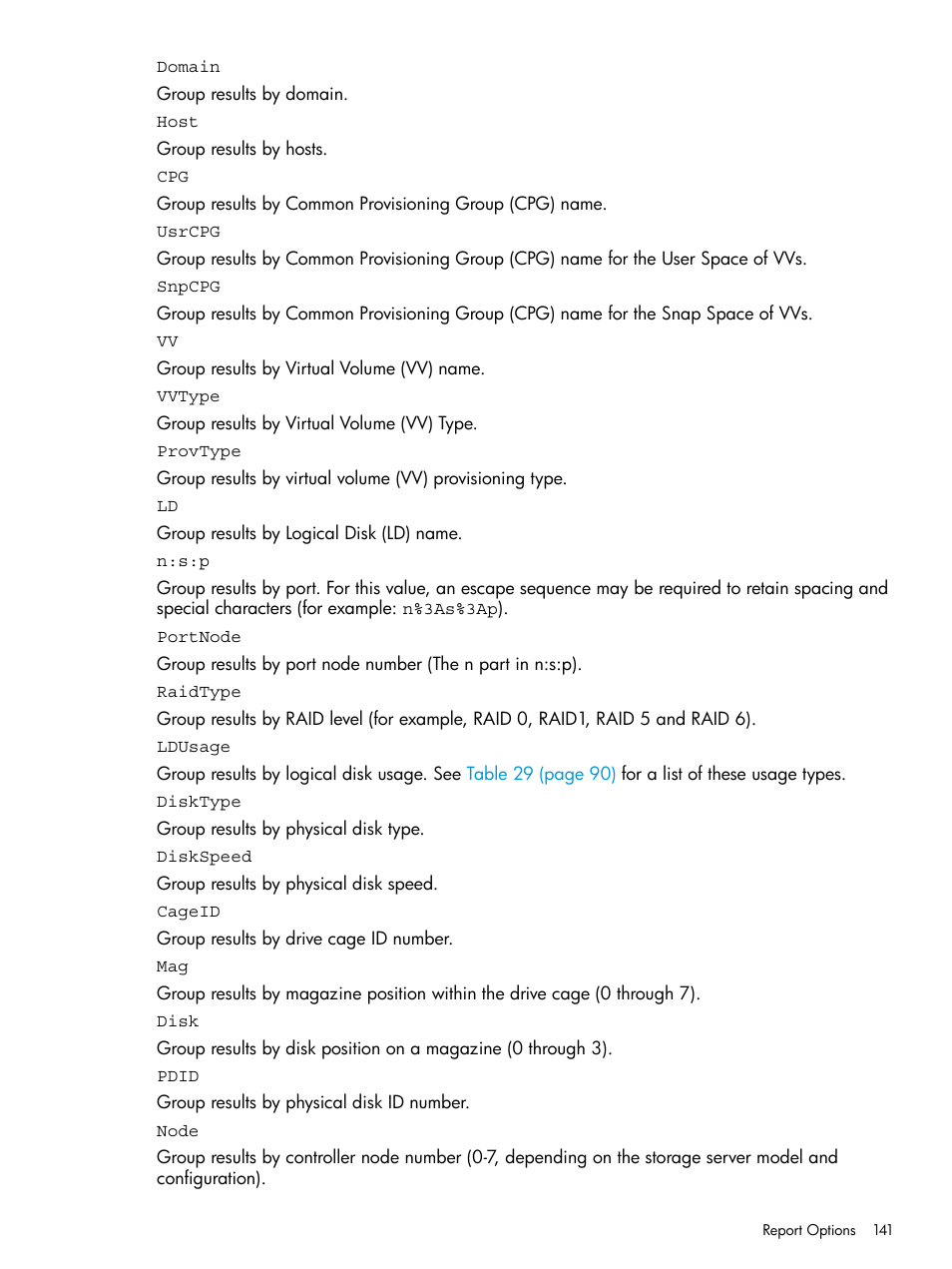 HP 3PAR System Reporter Software User Manual | Page 141 / 239