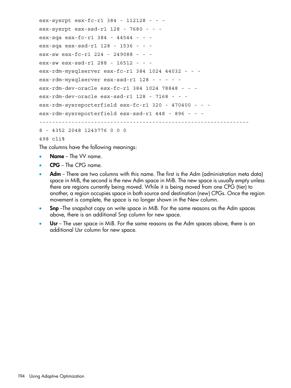 HP 3PAR System Reporter Software User Manual | Page 194 / 239