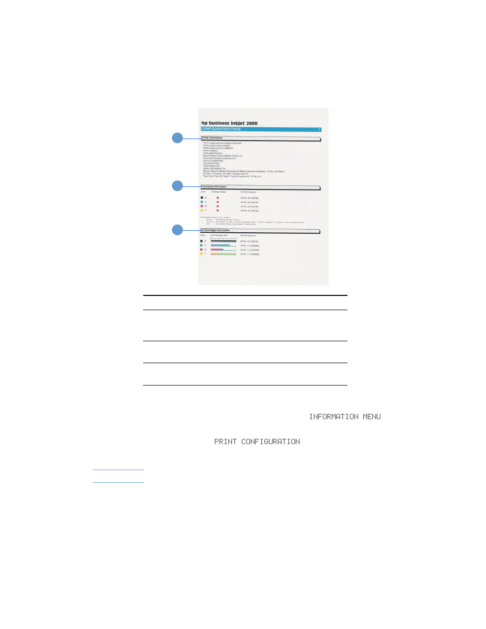 Printing a configuration page | HP Business Inkjet 2600 Printer series User Manual | Page 86 / 142