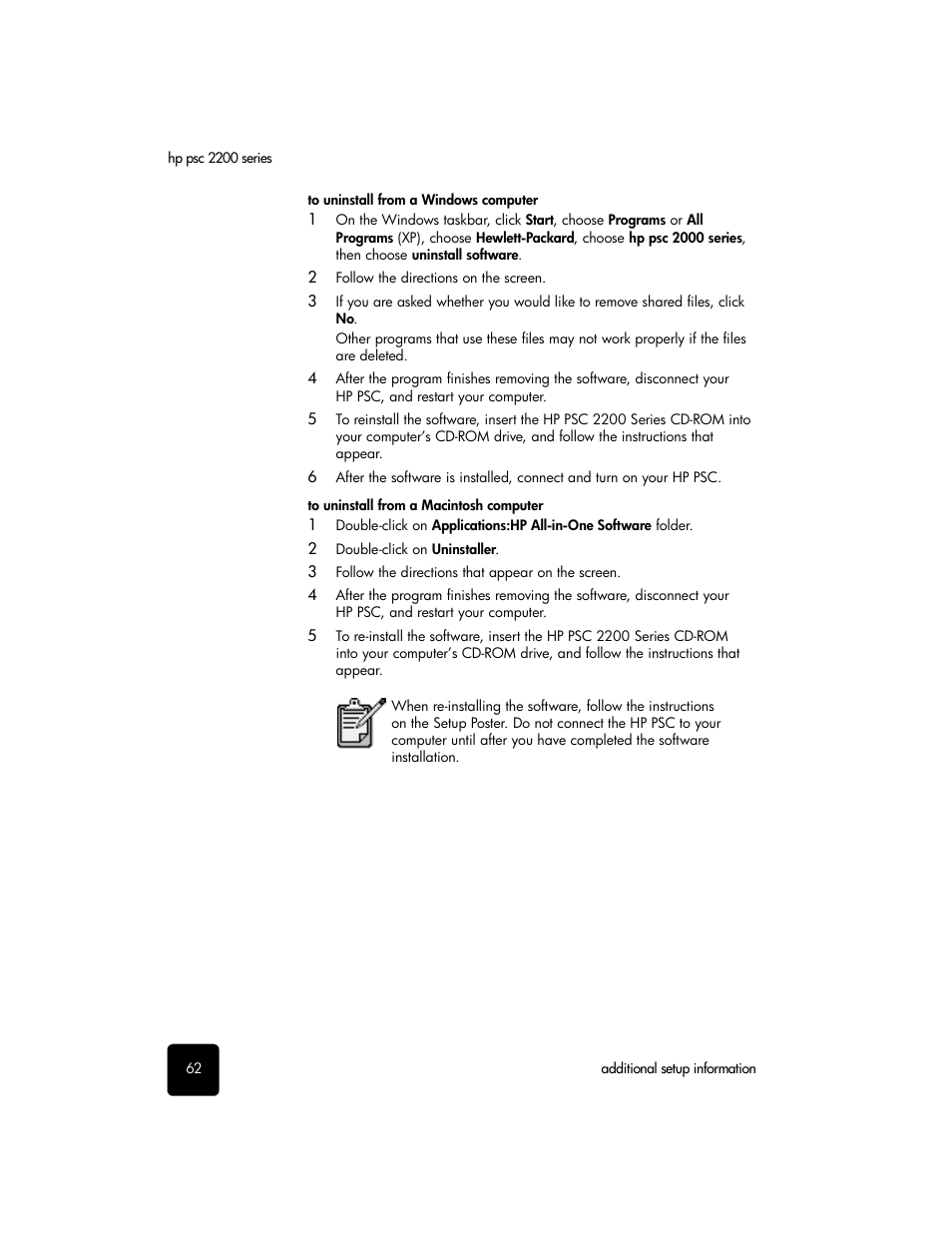 HP PSC 2210xi All-in-One Printer User Manual | Page 68 / 96