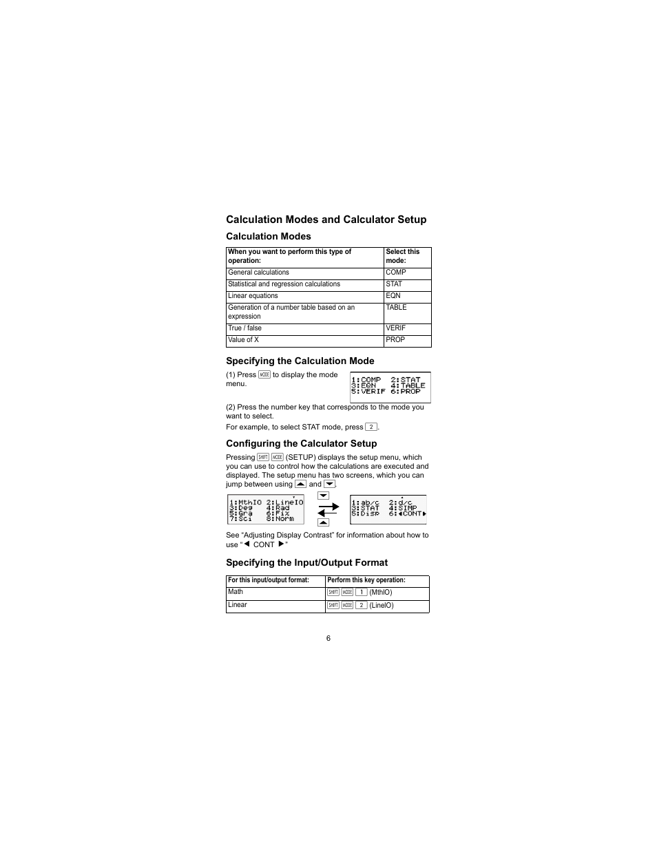 Calculation modes and calculator setup | HP 300s Scientific Calculator User Manual | Page 12 / 95