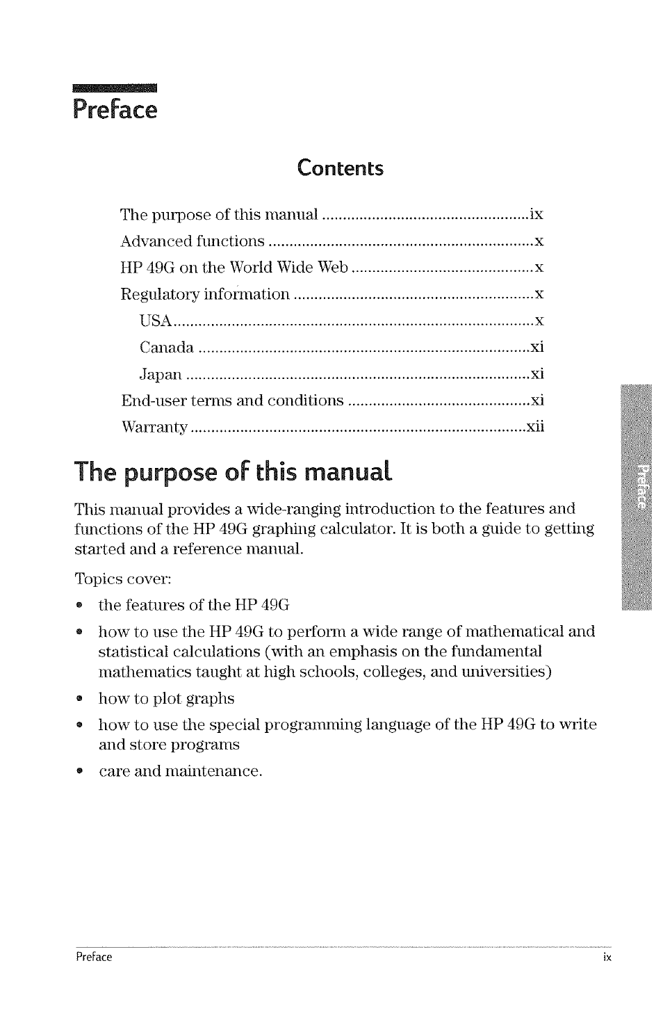 HP 49g Graphing Calculator User Manual | Page 13 / 242