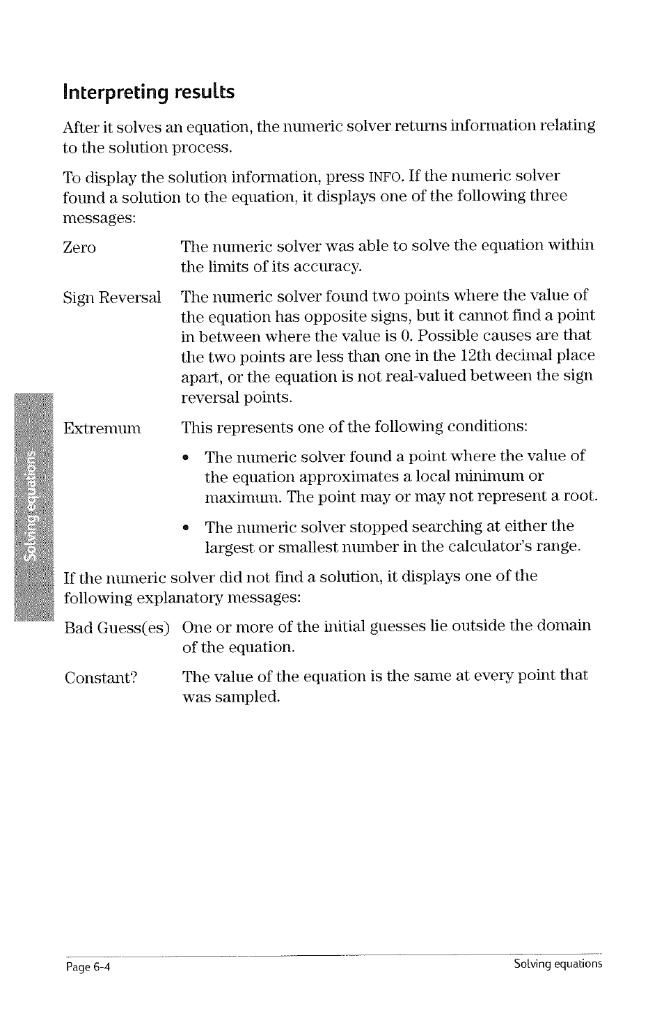 Interpreting results | HP 49g Graphing Calculator User Manual | Page 134 / 242