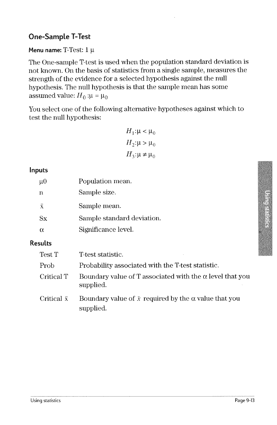 Inputs, Results | HP 49g Graphing Calculator User Manual | Page 181 / 242