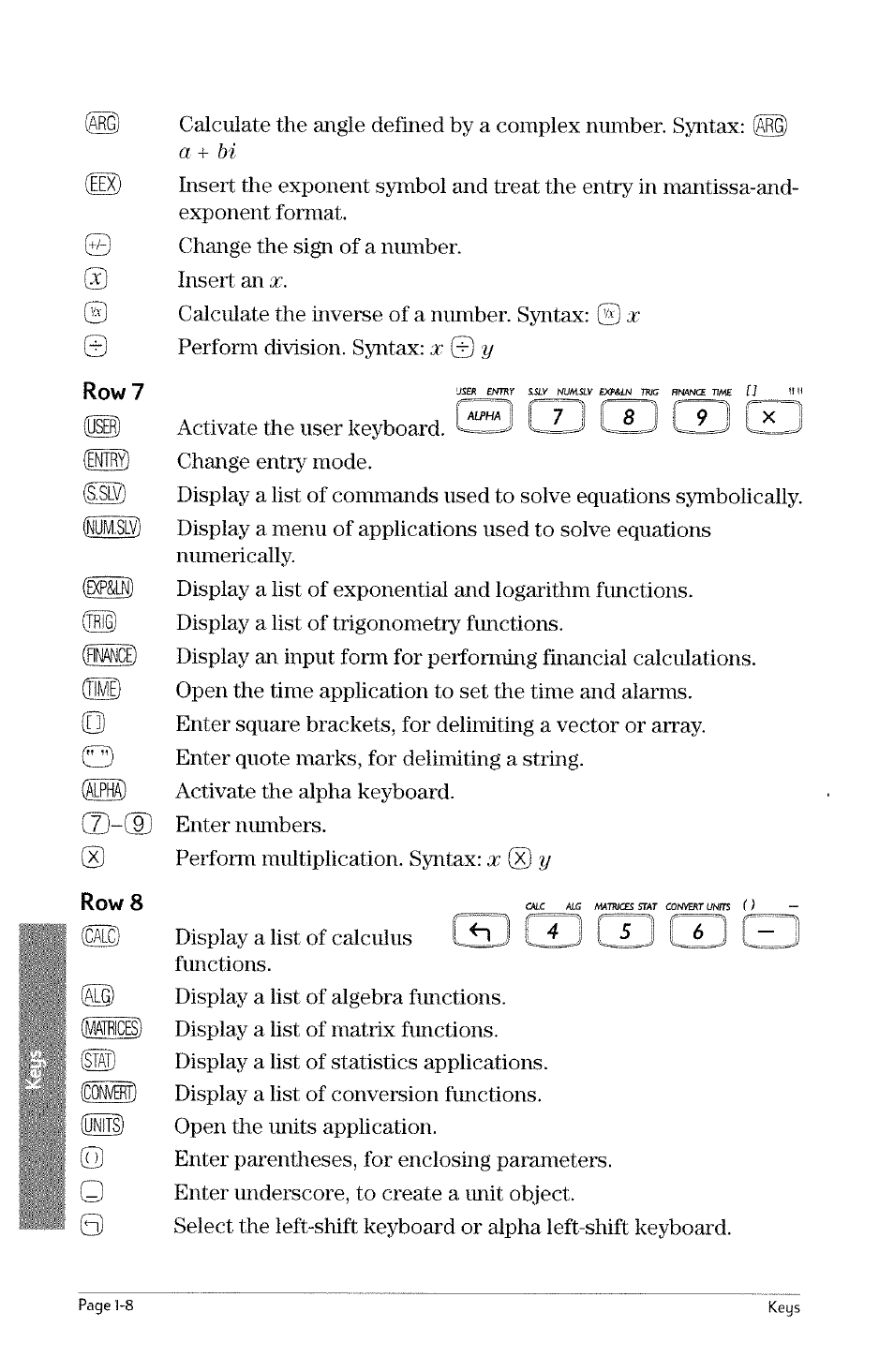 X ® y | HP 49g Graphing Calculator User Manual | Page 26 / 242