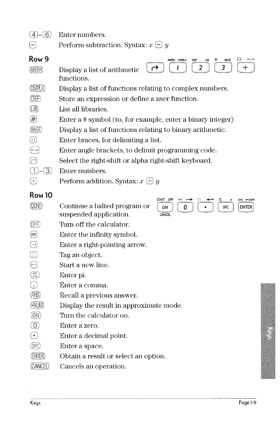 A: 0 y | HP 49g Graphing Calculator User Manual | Page 27 / 242