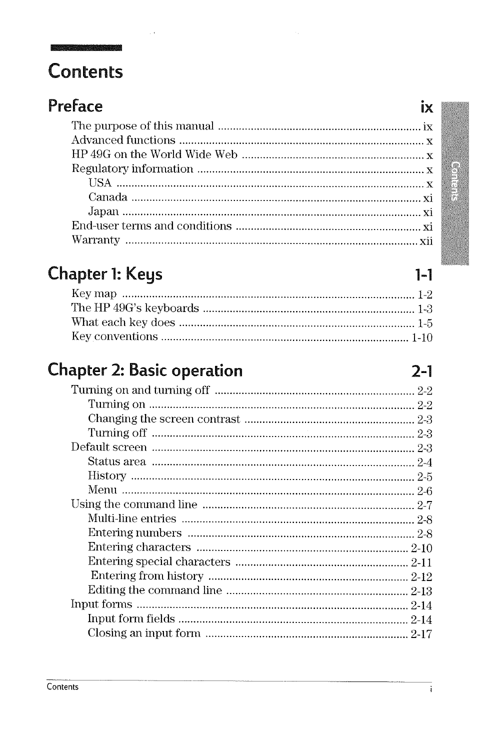 HP 49g Graphing Calculator User Manual | Page 5 / 242