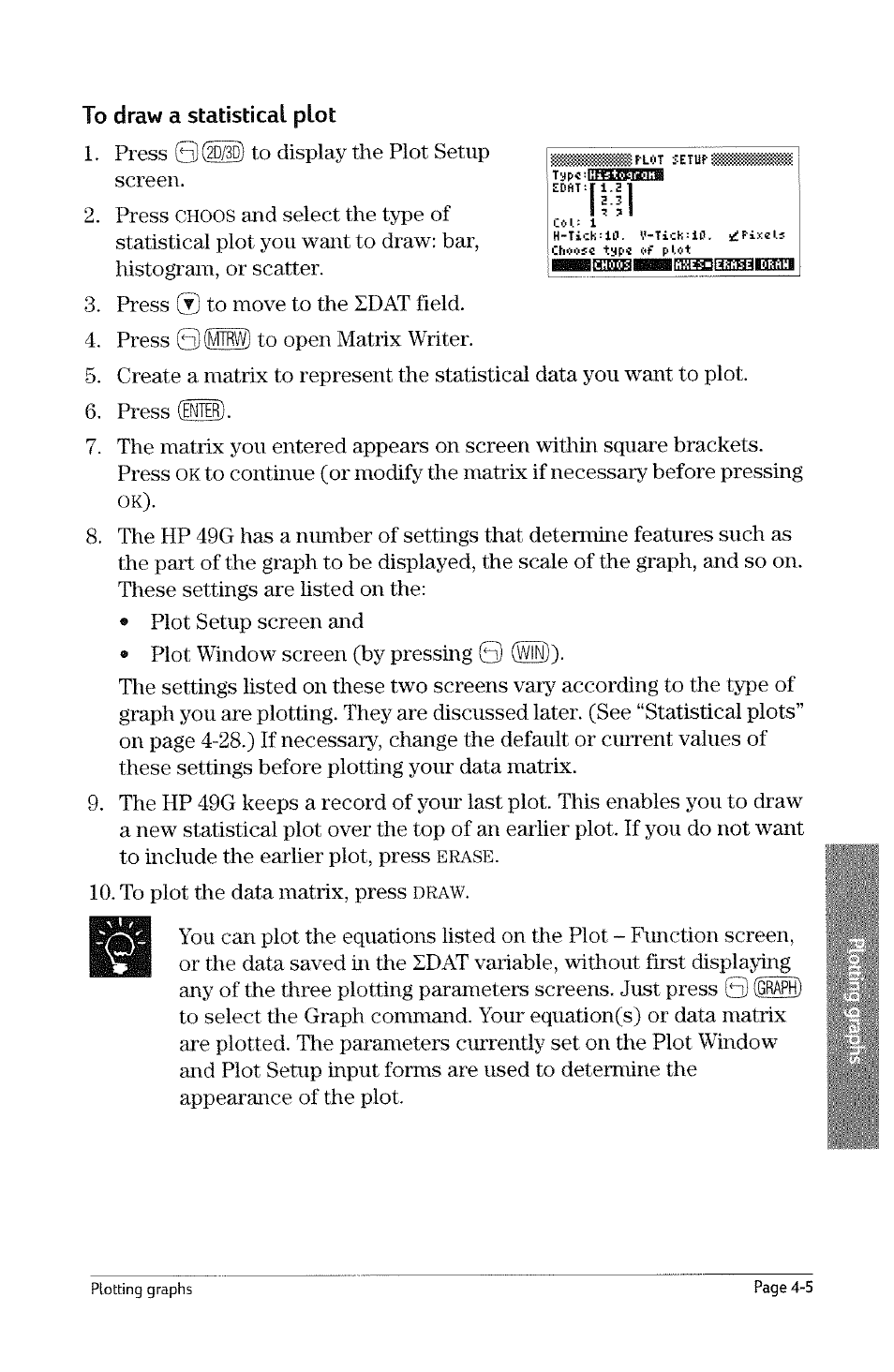 Choos, Draw | HP 49g Graphing Calculator User Manual | Page 73 / 242