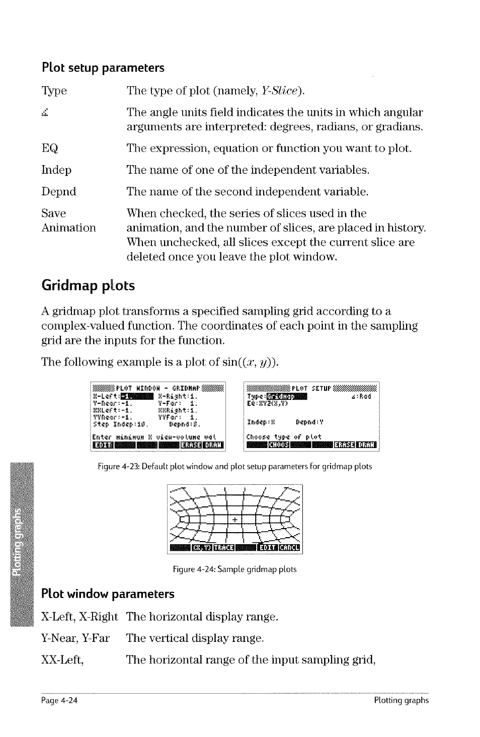 Gridmap plots, Gridmap plots -24, Y-slice). ii | HP 49g Graphing Calculator User Manual | Page 92 / 242