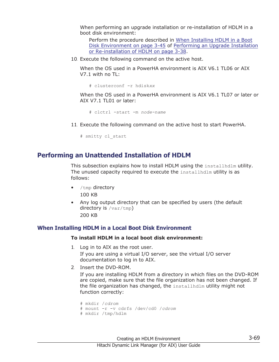 Performing an unattended installation of hdlm, Performing an unattended installation of hdlm -69 | HP XP Racks User Manual | Page 135 / 504