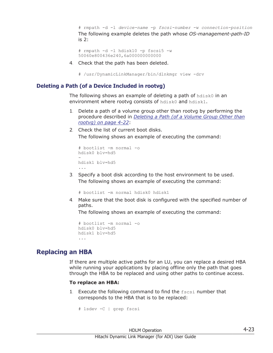Replacing an hba, Replacing an hba -23 | HP XP Racks User Manual | Page 199 / 504