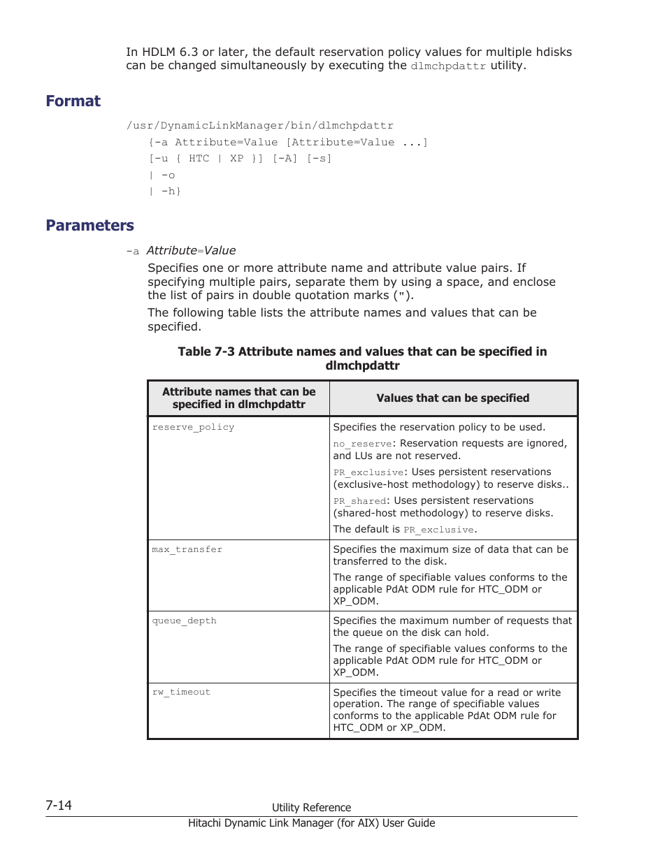 Format, Parameters, Format -14 | Parameters -14 | HP XP Racks User Manual | Page 308 / 504