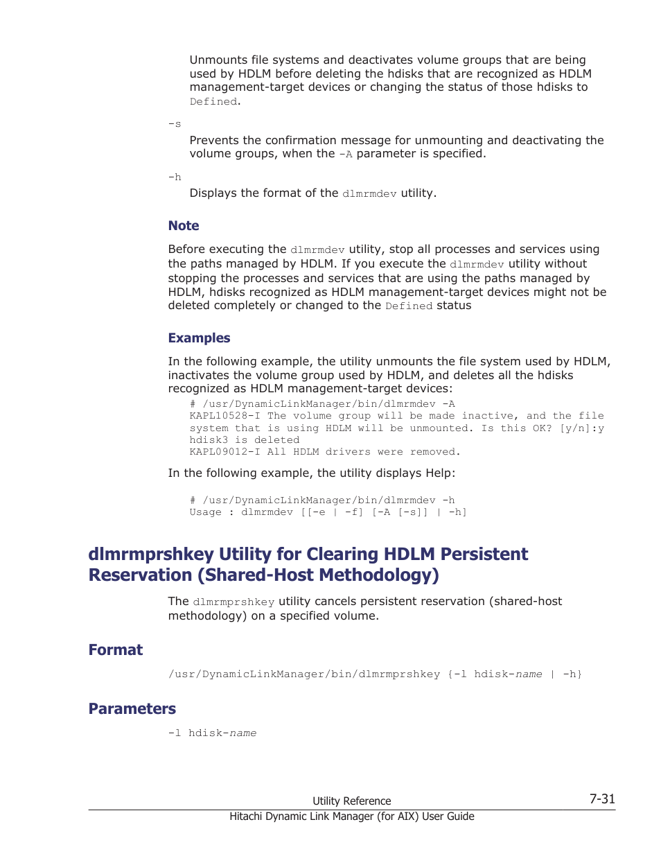 Format, Parameters, Methodology) -31 | Format -31, Parameters -31, Utility, see | HP XP Racks User Manual | Page 325 / 504