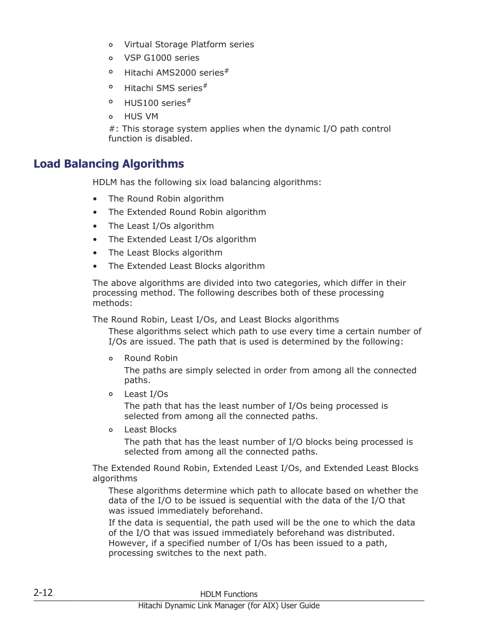 Load balancing algorithms, Load balancing algorithms -12 | HP XP Racks User Manual | Page 34 / 504