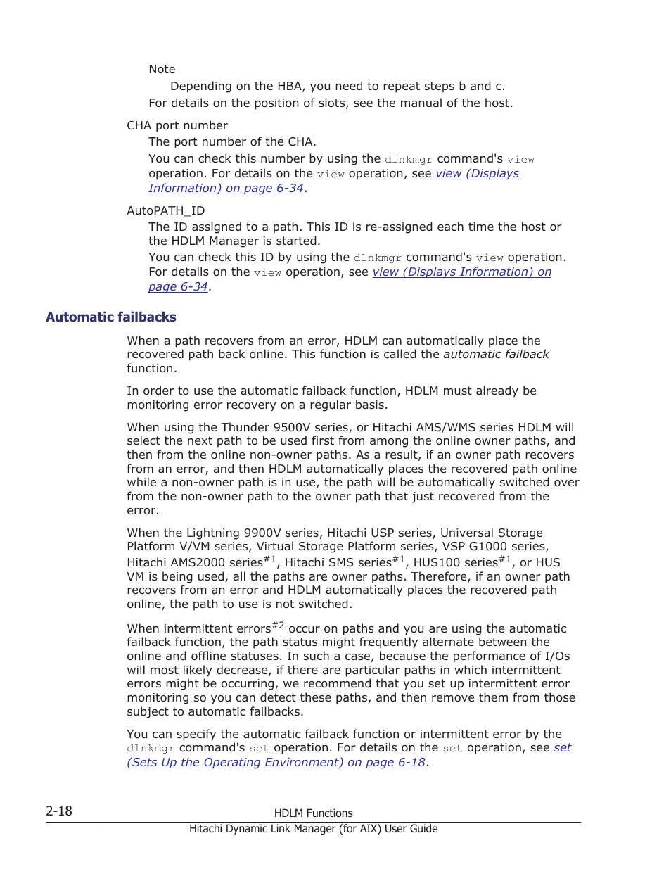 Automatic failbacks -18 | HP XP Racks User Manual | Page 40 / 504