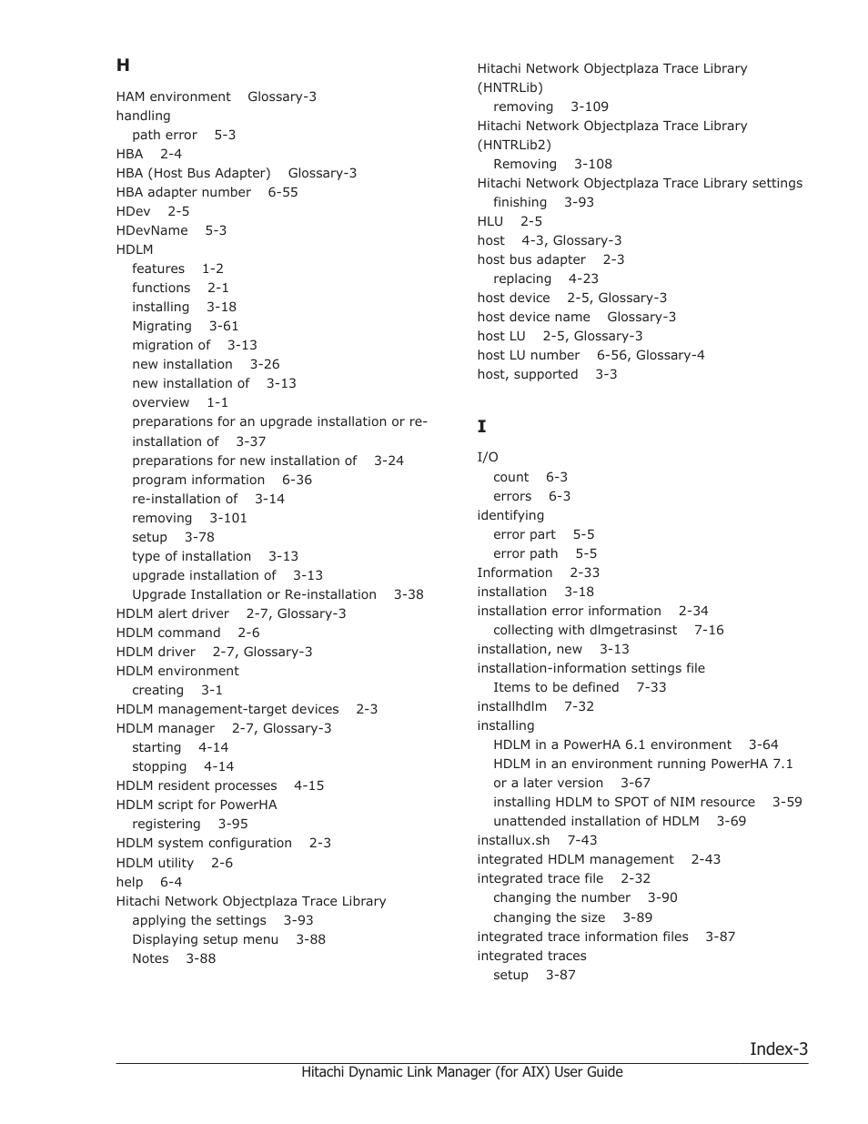 Index-3 | HP XP Racks User Manual | Page 499 / 504