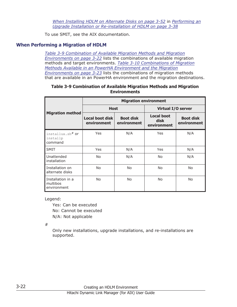 When performing a migration of hdlm -22 | HP XP Racks User Manual | Page 88 / 504