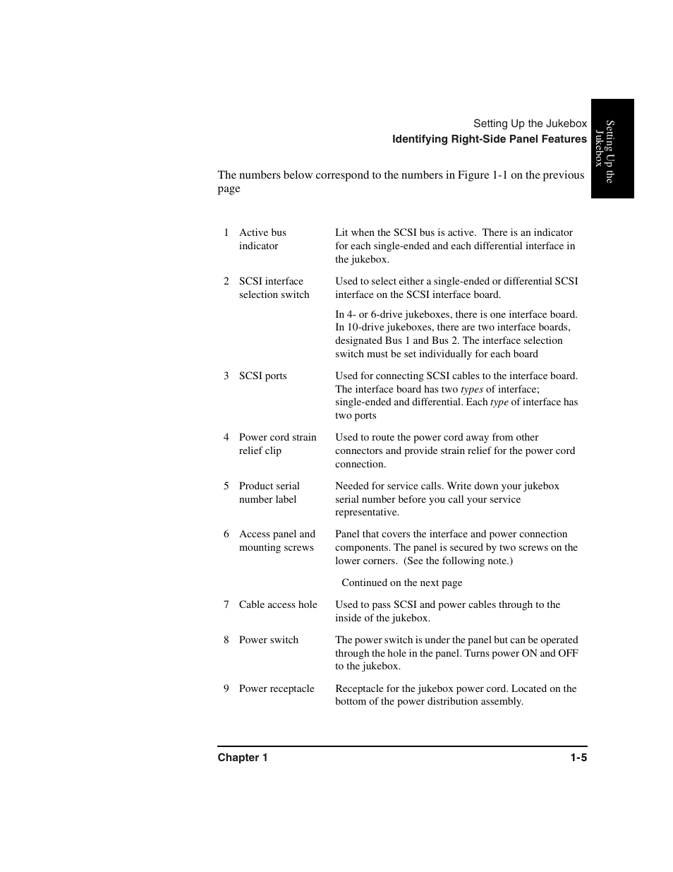 Table, Table body, Table row | Active bus indicator, Scsi interface:active bus indicator, Scsi interface selection switch, Scsi interface:interface selection switch, Interface selection switch, Scsi ports, Scsi interface:ports | HP Optical Jukeboxes User Manual | Page 17 / 120