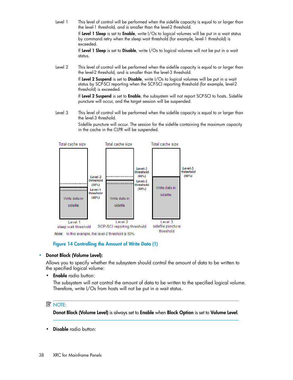 Controlling the amount of write data (1) | HP StorageWorks XP Remote Web Console Software User Manual | Page 38 / 48