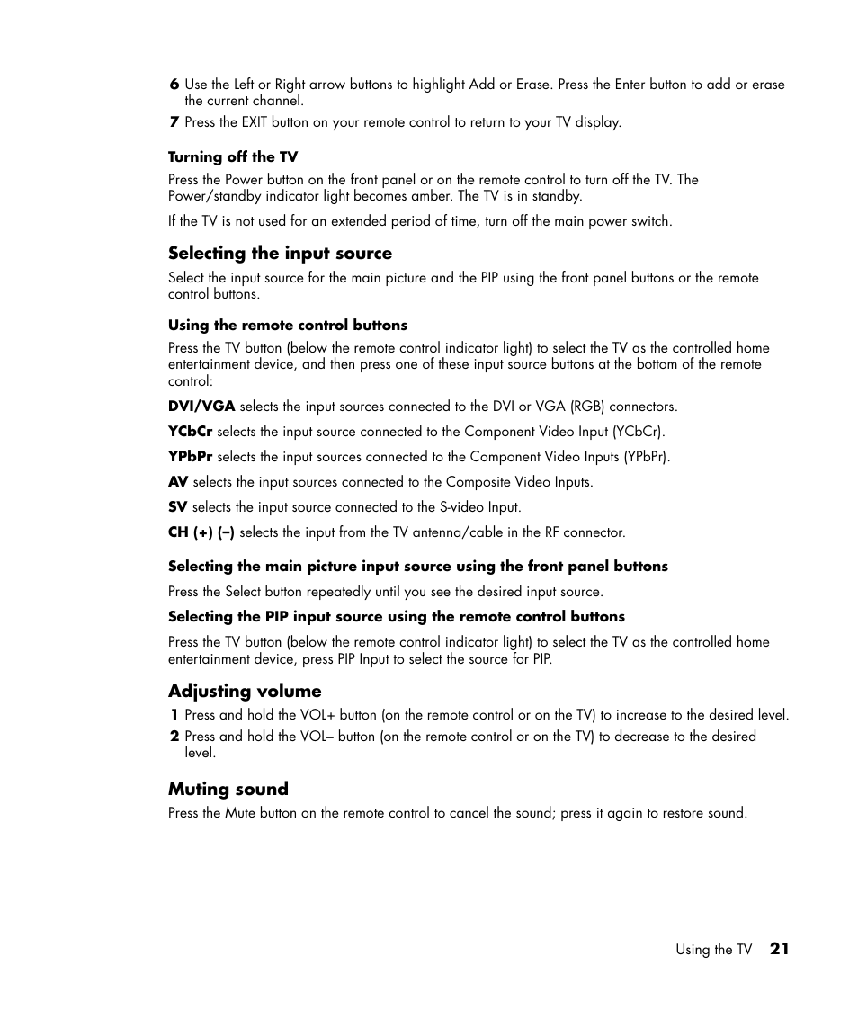 HP PL4245N 42 inch HD-ready Plasma Television User Manual | Page 27 / 60
