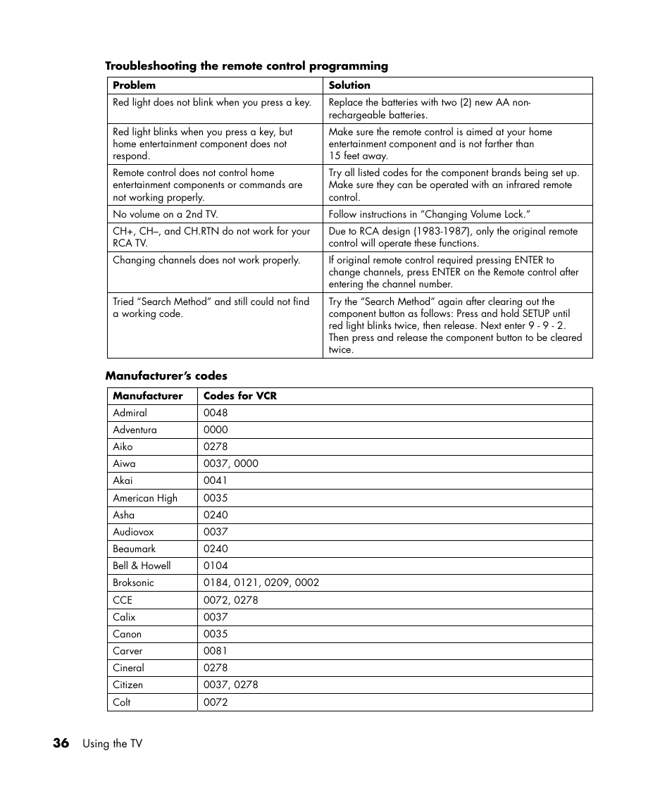 HP PL4245N 42 inch HD-ready Plasma Television User Manual | Page 42 / 60