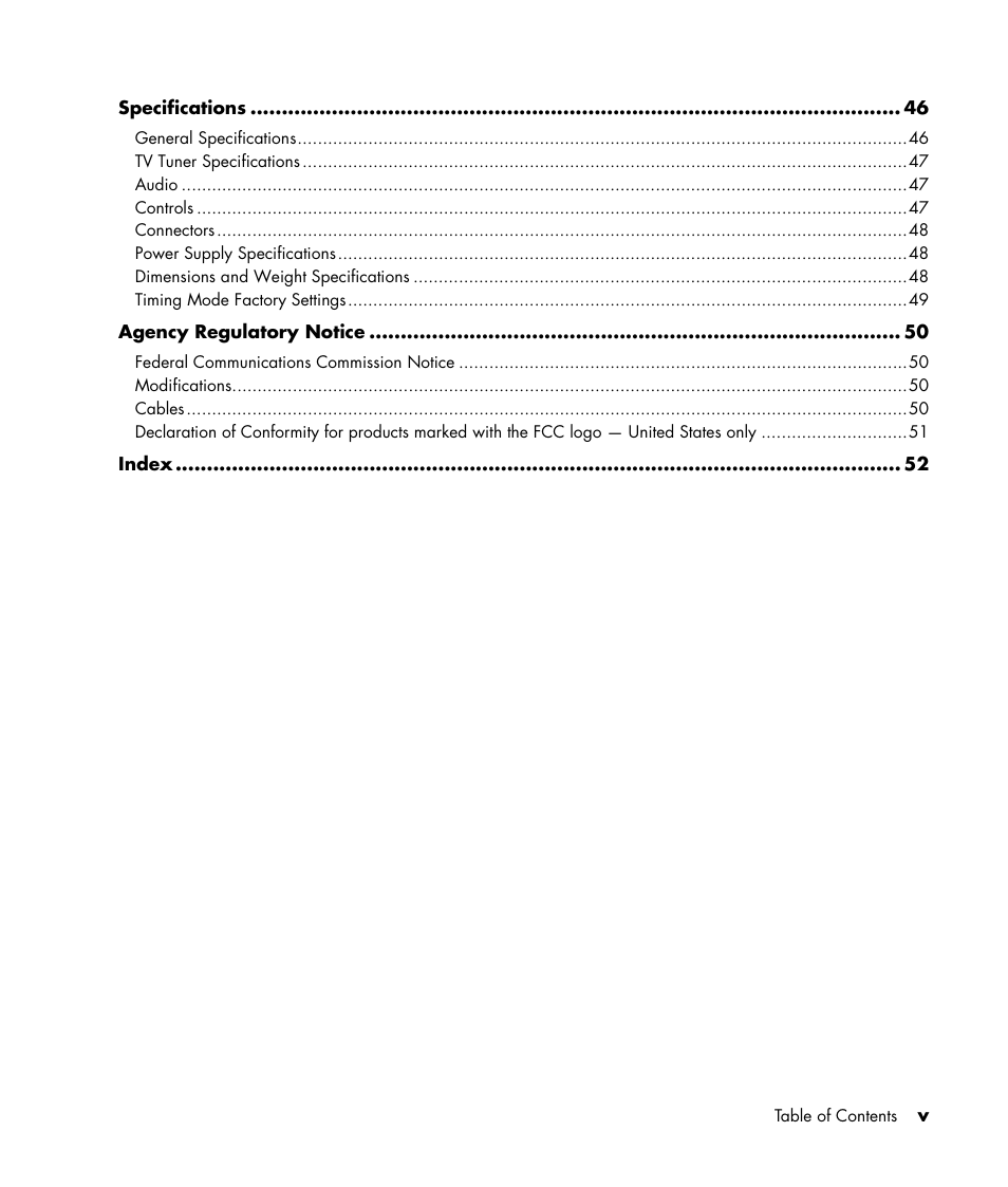 HP PL4245N 42 inch HD-ready Plasma Television User Manual | Page 5 / 60