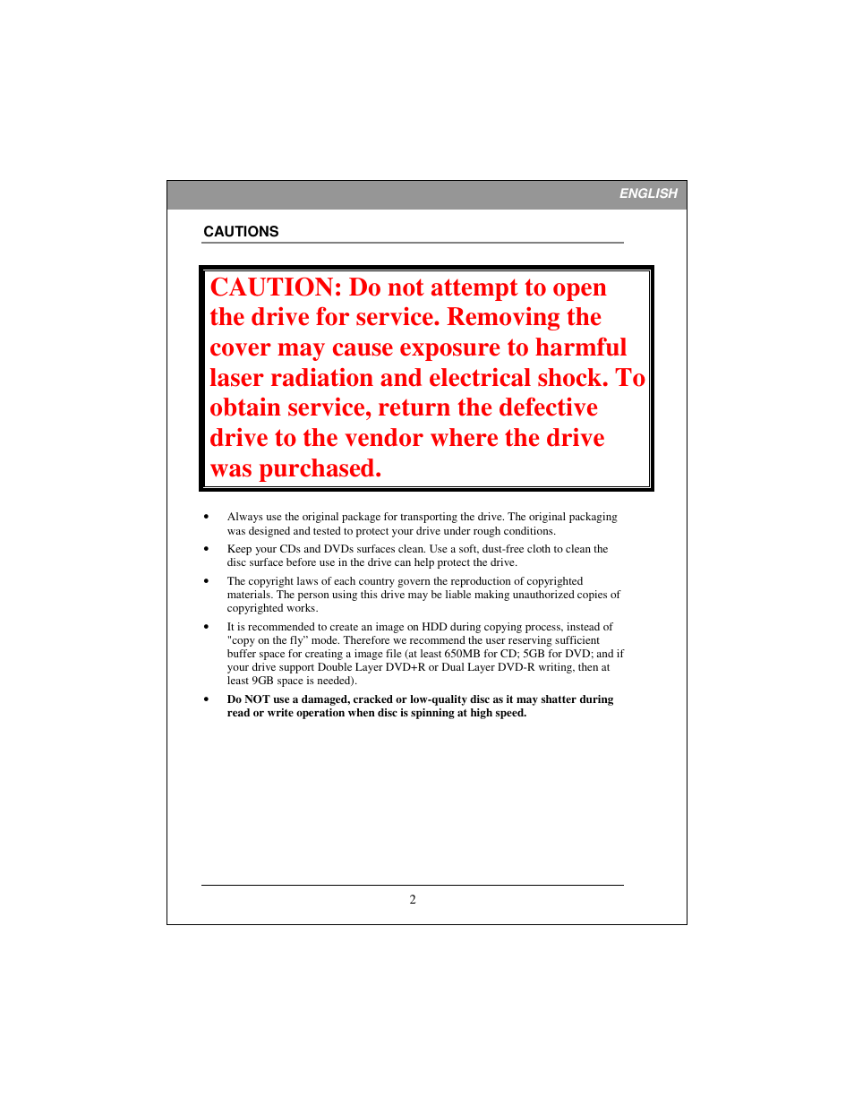 HP dvd1270e DVD-Writer User Manual | Page 3 / 19
