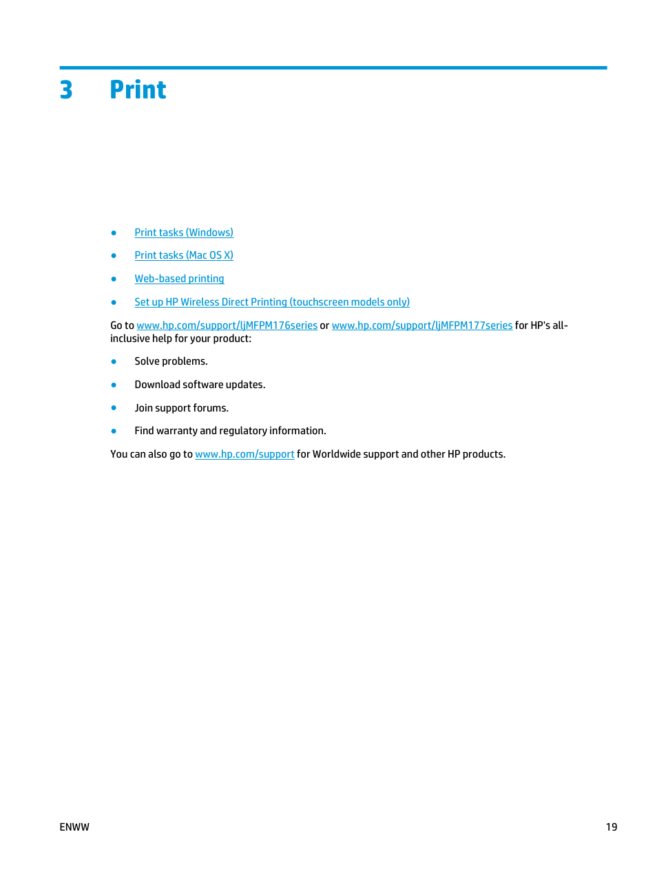Print, 3 print, 3print | HP Color LaserJet Pro MFP M177fw User Manual | Page 29 / 120