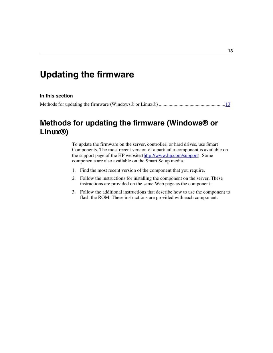 Updating the firmware | HP Smart Array P600-Controller User Manual | Page 13 / 58