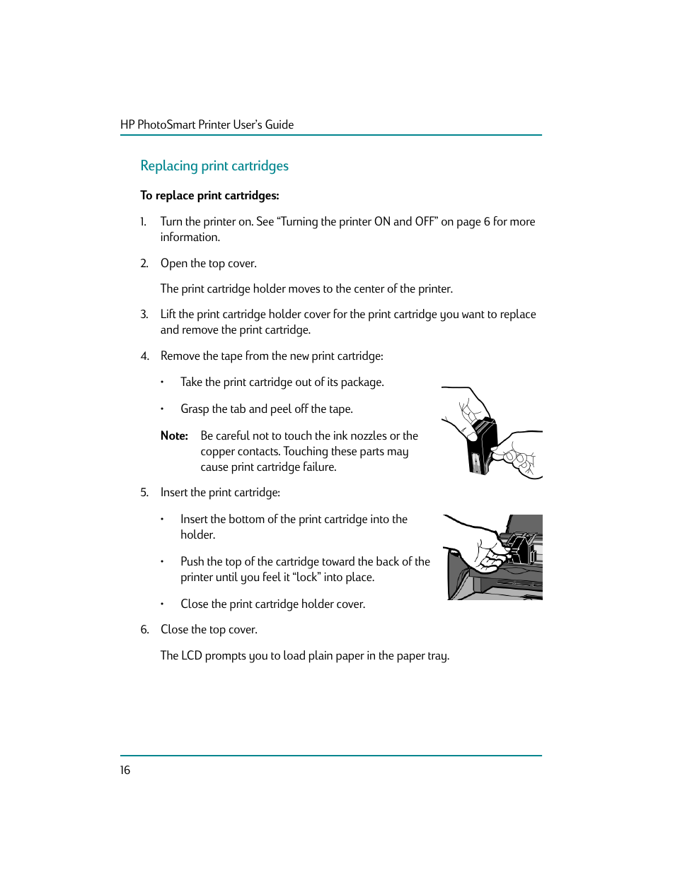 Replacing print cartridges, To replace print cartridges | HP Photosmart p1000 1000 Printer User Manual | Page 22 / 70