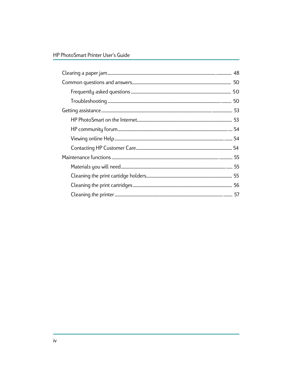 HP Photosmart p1000 1000 Printer User Manual | Page 6 / 70