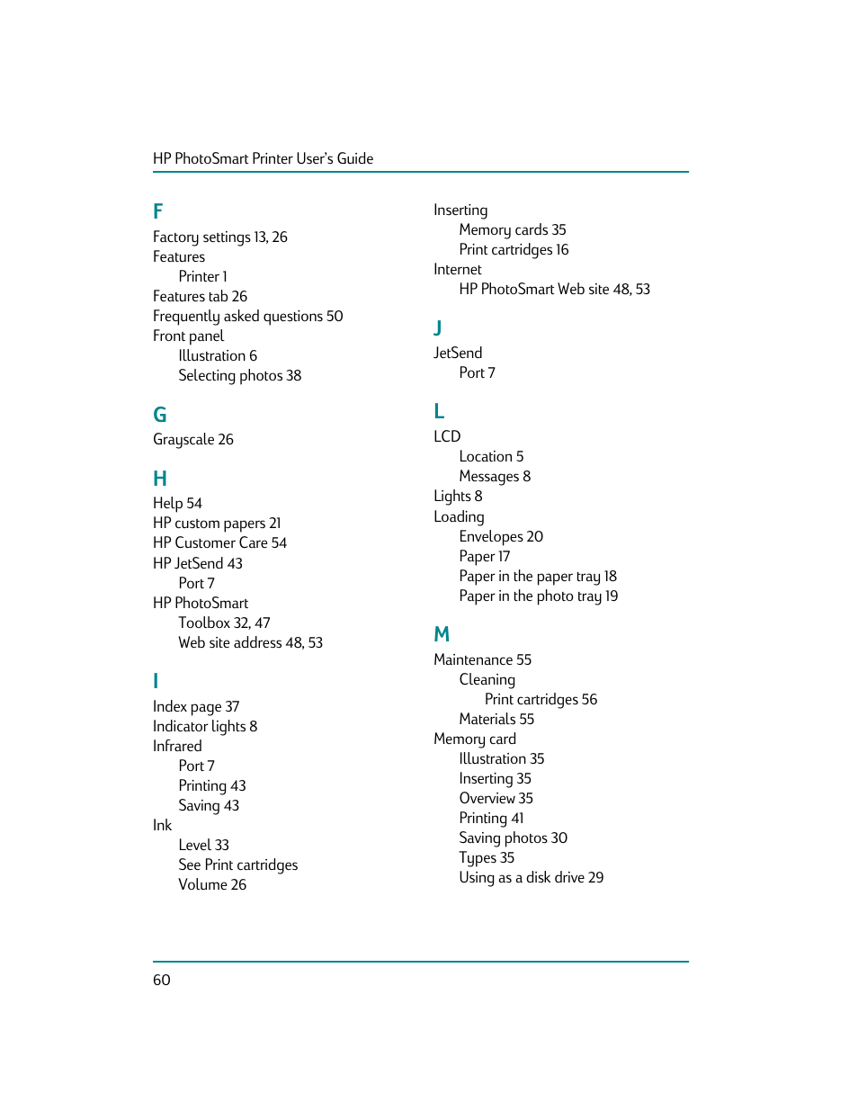 HP Photosmart p1000 1000 Printer User Manual | Page 66 / 70