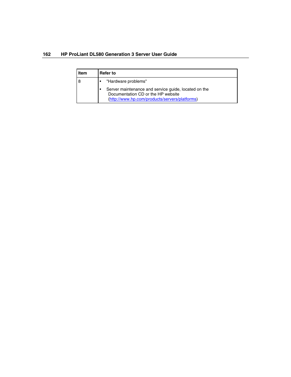 HP ProLiant DL580 G3 Server User Manual | Page 162 / 190