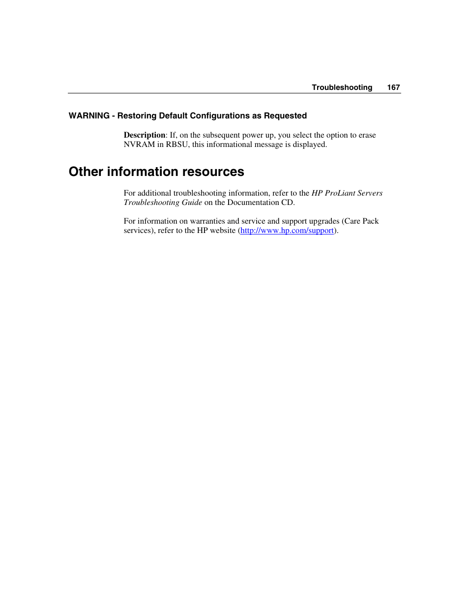 Other information resources | HP ProLiant DL580 G3 Server User Manual | Page 167 / 190