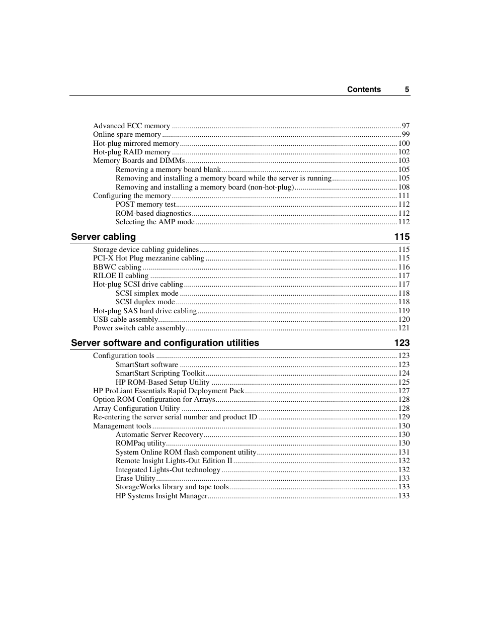 HP ProLiant DL580 G3 Server User Manual | Page 5 / 190