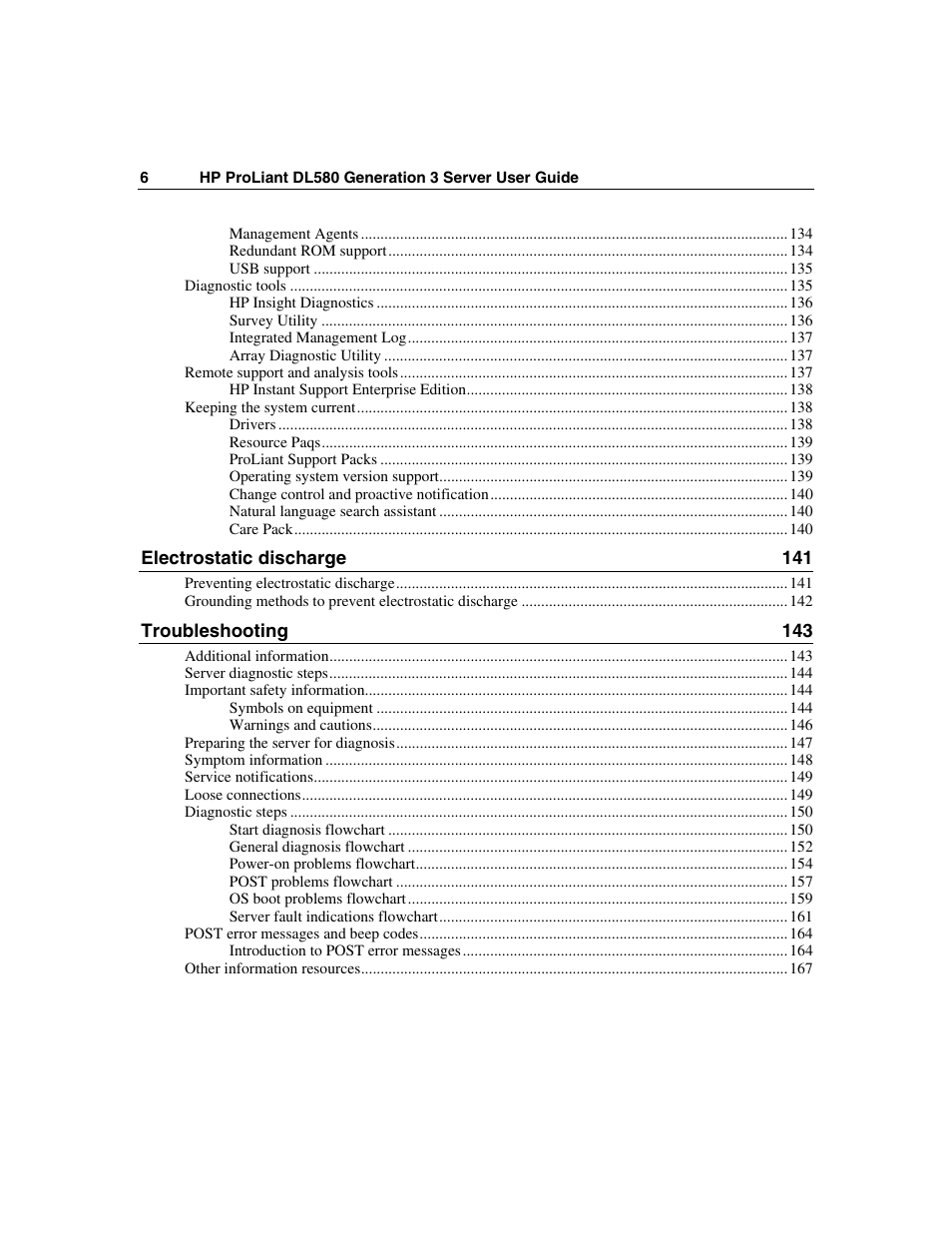 HP ProLiant DL580 G3 Server User Manual | Page 6 / 190