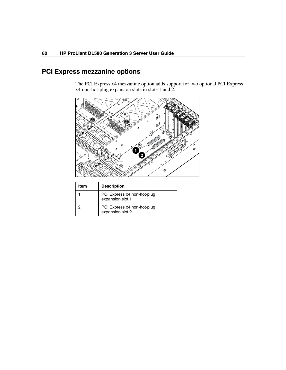 Pci express mezzanine options, Adds t, Adds o | HP ProLiant DL580 G3 Server User Manual | Page 80 / 190