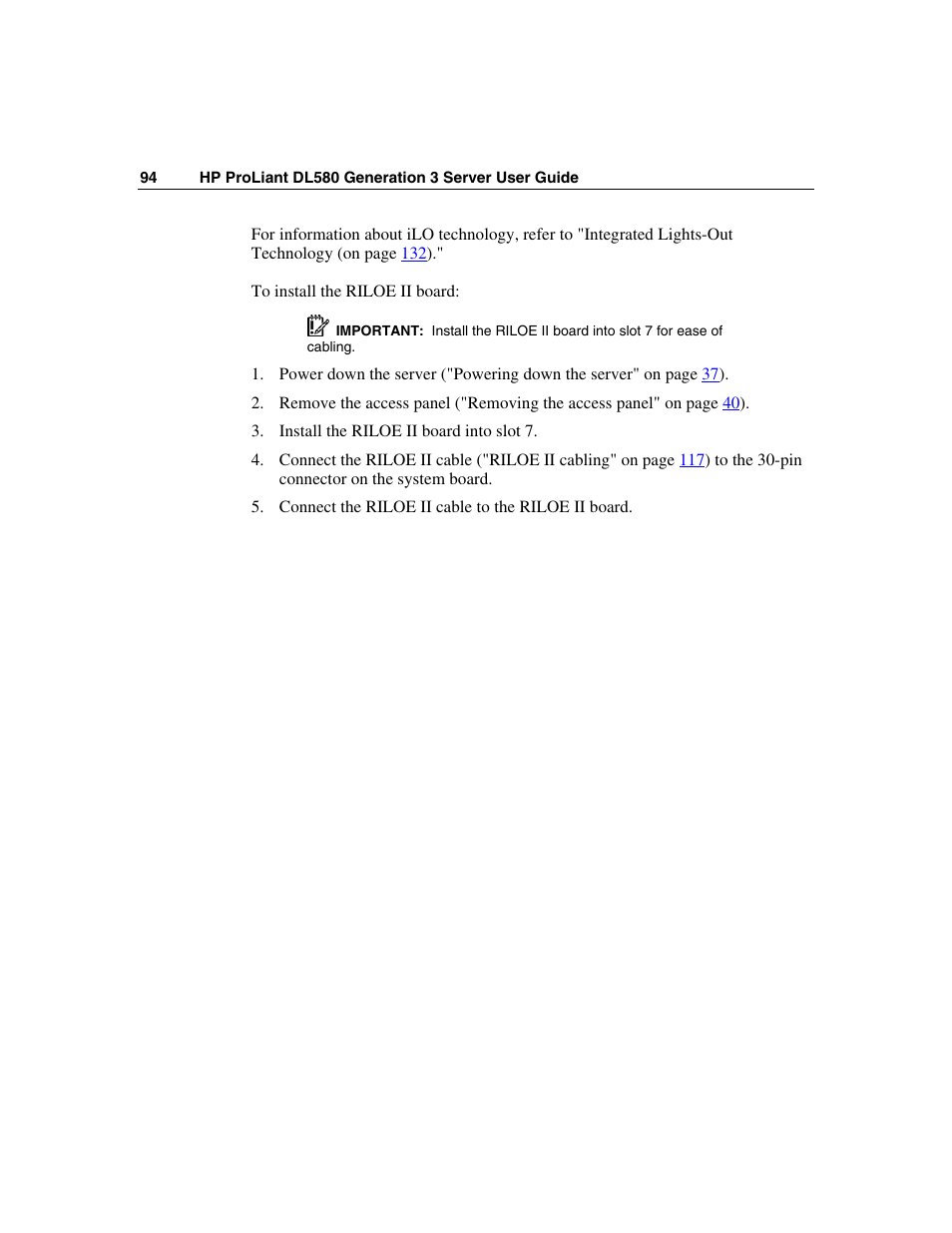 HP ProLiant DL580 G3 Server User Manual | Page 94 / 190