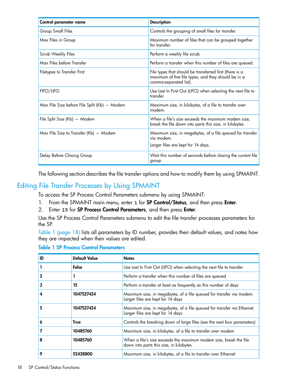 Editing file transfer processes by using spmaint | HP 3PAR Service Processors User Manual | Page 18 / 51