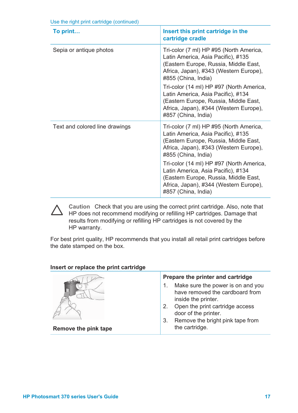 HP Photosmart 375 Compact Photo Printer User Manual | Page 20 / 66