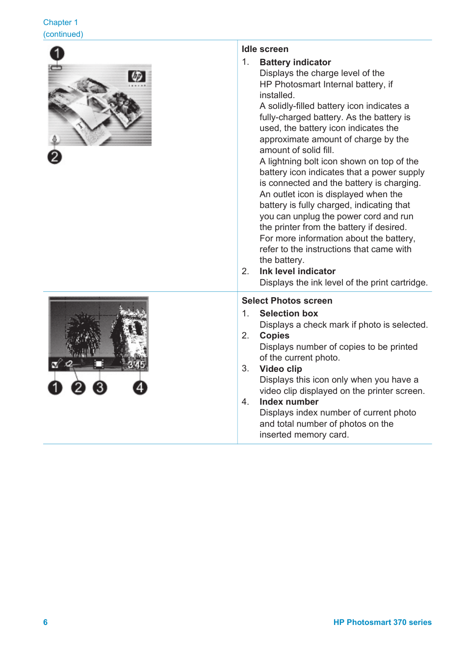 HP Photosmart 375 Compact Photo Printer User Manual | Page 9 / 66