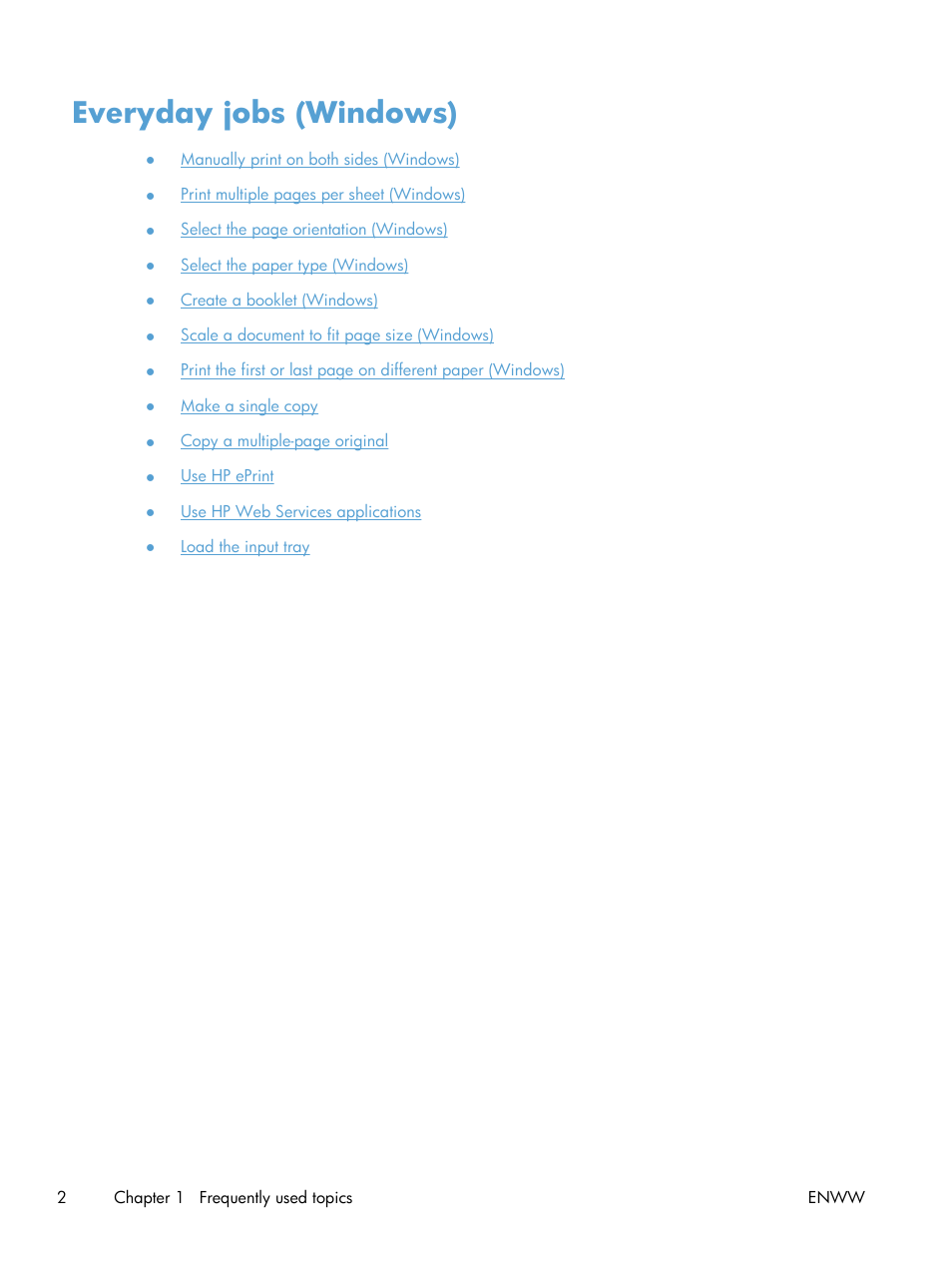 Everyday jobs (windows) | HP TopShot LaserJet Pro M275 MFP User Manual | Page 12 / 206